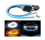 Set x2 Benzi LED matrix secventiale pentru faruri alb si semnalizare galben