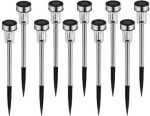 Pachet 10x Lampa Solara de Gradina INOX,