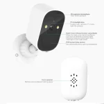 Camera de supraveghere Wireless Jortan IP Wi-Fi 1080p JT-8185XM, cu aplicatie ICSEE + CARD 32Gb CADOU