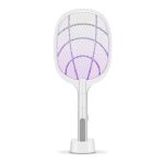 Paleta electrica anti tantari si insecte 2IN1cu lumina inclusa, stativ birou, utilizare manuala sau automata acumulator 2000mAh 3000V