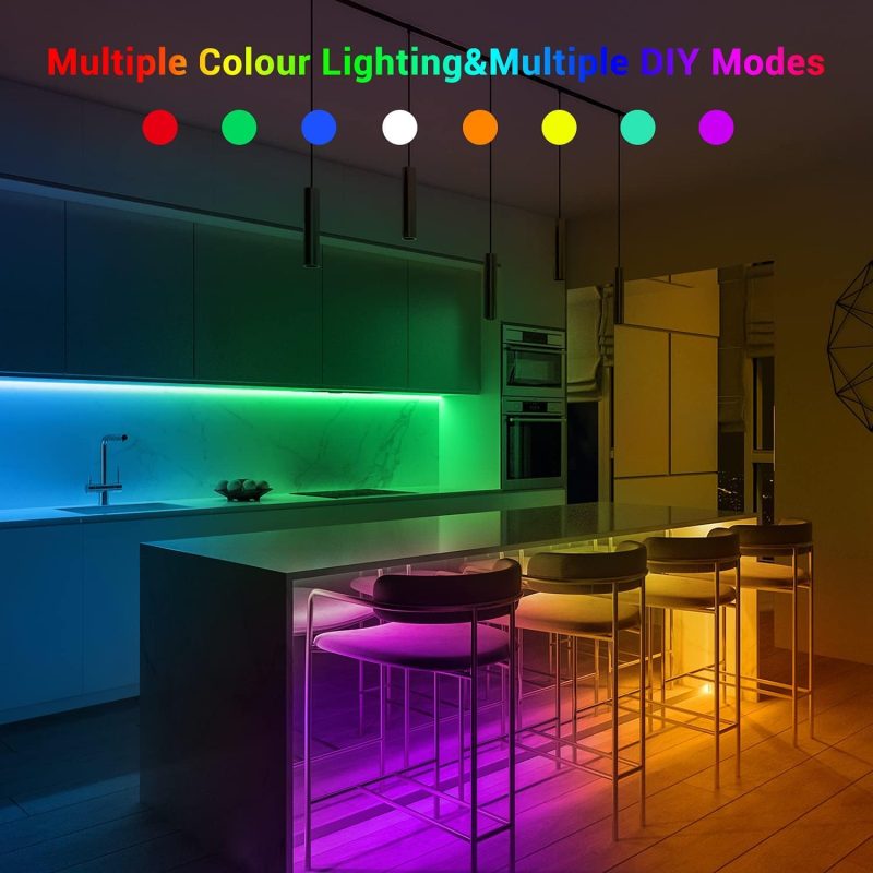 Banda LED multicolor, lungime 15 metri, controller, telecomanda si sursa de curent inclusa - imagine 5
