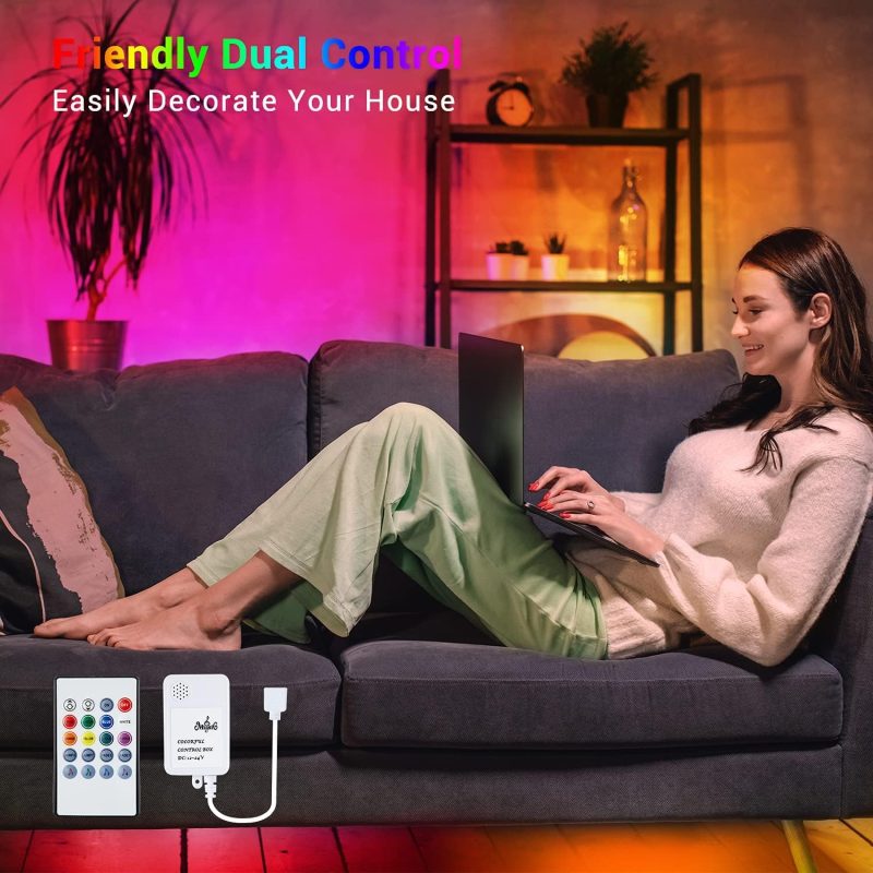 Banda LED multicolor, lungime 15 metri, controller, telecomanda si sursa de curent inclusa - imagine 3
