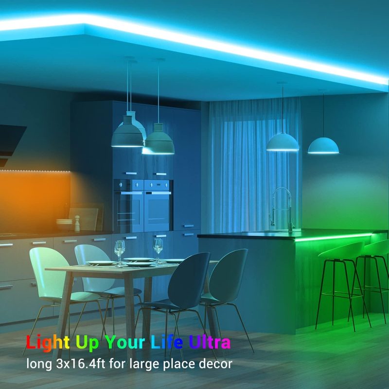 Banda LED multicolor, lungime 15 metri, controller, telecomanda si sursa de curent inclusa - imagine 4