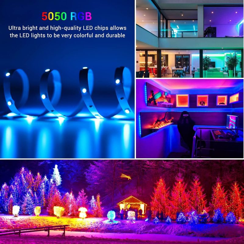 Banda LED multicolor, lungime 15 metri, controller, telecomanda si sursa de curent inclusa - imagine 7