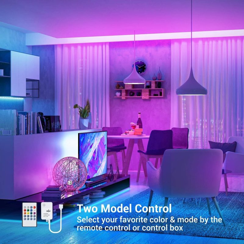 Banda LED multicolor, lungime 15 metri, controller, telecomanda si sursa de curent inclusa - imagine 8