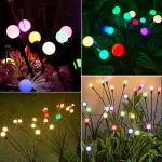 SET 2 x Lumini Solare Licurici 12 bulbi pentru Gradina Rezistente la Apa