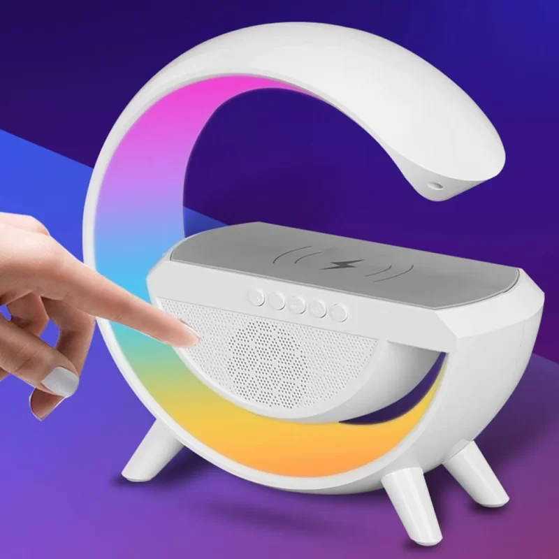 Statie incarcare wireless 3 in 1 cu lampa RGB si boxa bluetooth - imagine 4