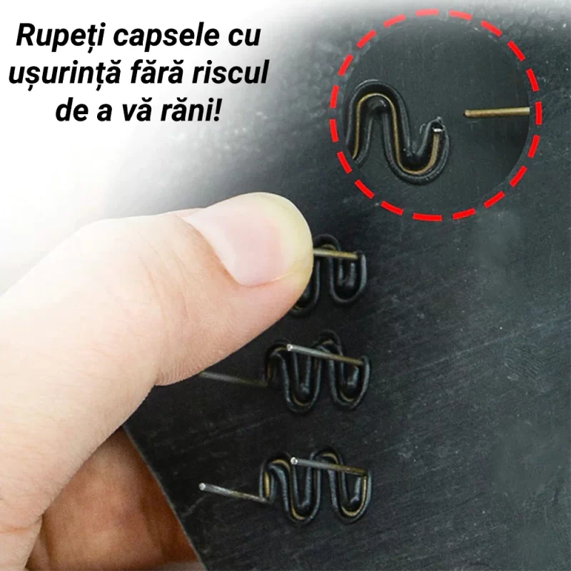 Trusa aparat sudat plastic, pistol profesional pentru lipit/sudat plastic, kit pentru repararea fisurilor din plastic, polipropilena, 200 capse de intarire, putere 50W - imagine 2