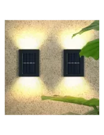 Set X2 Lampi Solare pentru Perete Exterior, Iluminare sus-jos, Lumina calda