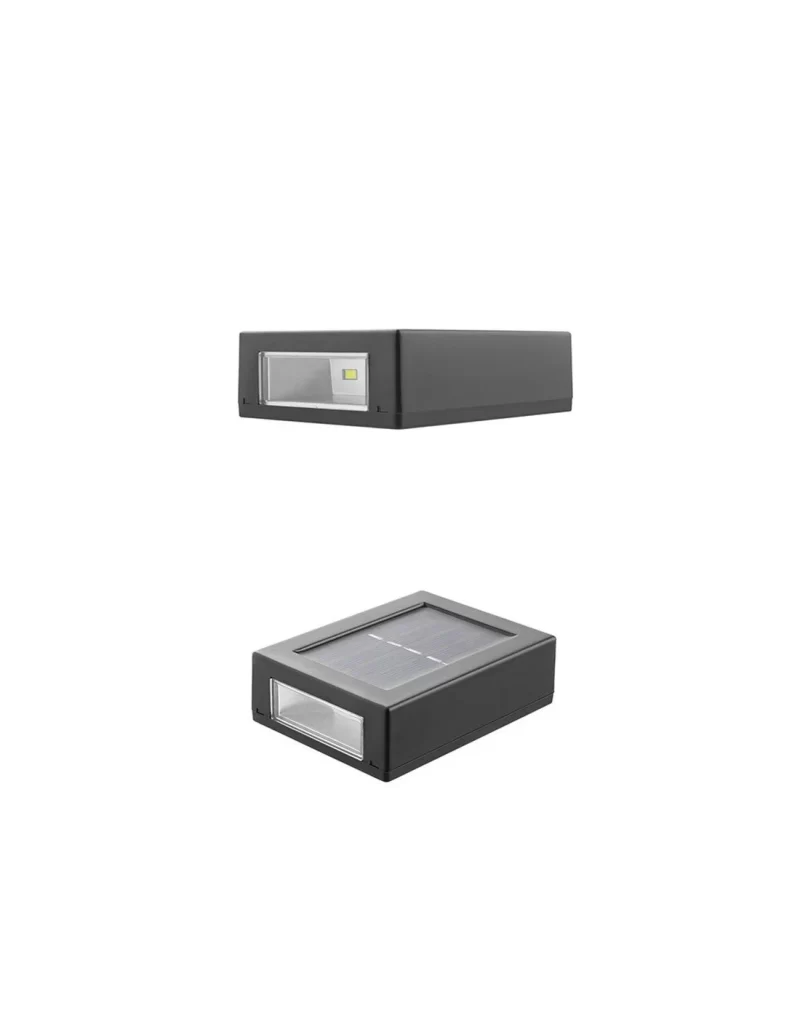 Set X2 Lampi Solare pentru Perete Exterior, Iluminare sus-jos, Lumina calda - imagine 3