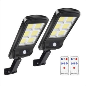 SET X2 Lampa CU Incarcare Solara 90W, 160 LED-URI COB, TELECOMANDA