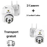 Pachet 2 x Camere de supraveghere Jortan wifi Ip + 2 Carduri Cadou  32Gb