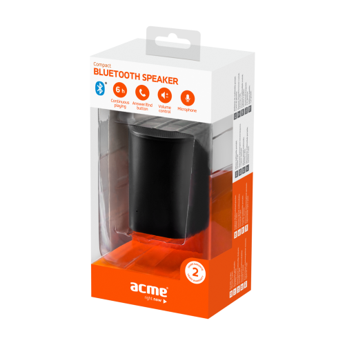 Boxa portabila Acme, 3 W, Negru Mat , Bluetooth