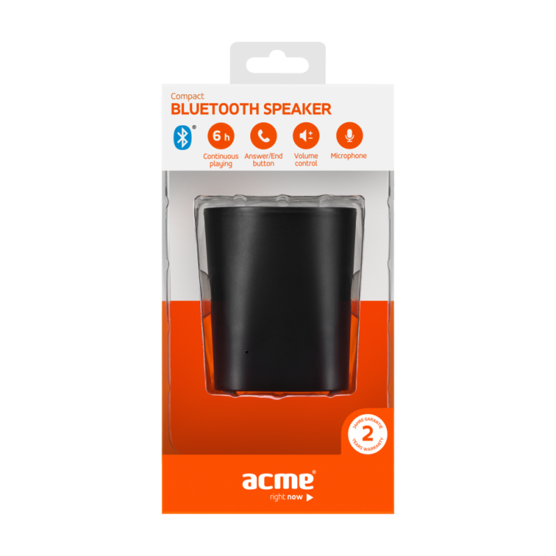 Boxa portabila Acme, 3 W, Negru Mat , Bluetooth - imagine 6