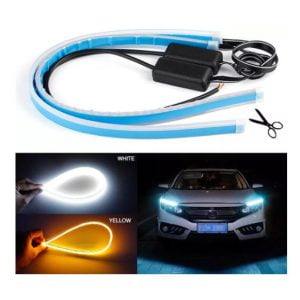 Set x2 Benzi LED matrix secventiale pentru faruri alb si semnalizare galben