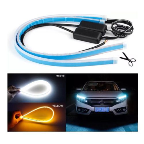 Set x2 Benzi LED matrix secventiale pentru faruri alb si semnalizare galben