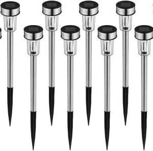Pachet 10x Lampa Solara de Gradina INOX,