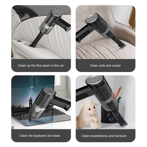 Mini aspirator portabil 2 in 1 fara fir cu incarcare prin USB