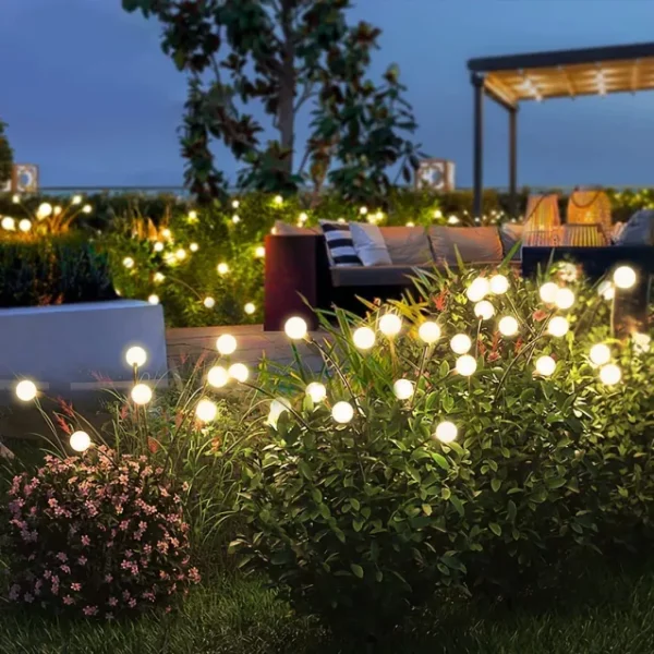 SET 2 x Lumini Solare Licurici 12 bulbi pentru Gradina Rezistente la Apa - imagine 4