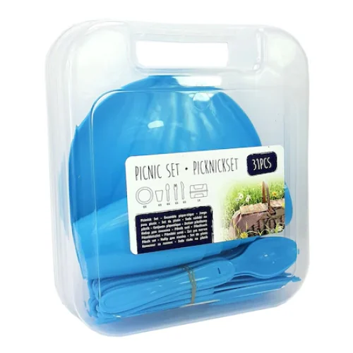 Set picnic pentru 6 persoane, 31 piese, cutie depozitare