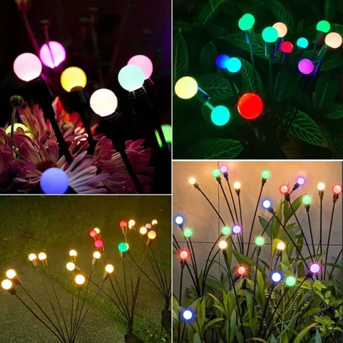 SET 2 x Lumini Solare Licurici 12 bulbi pentru Gradina Rezistente la Apa