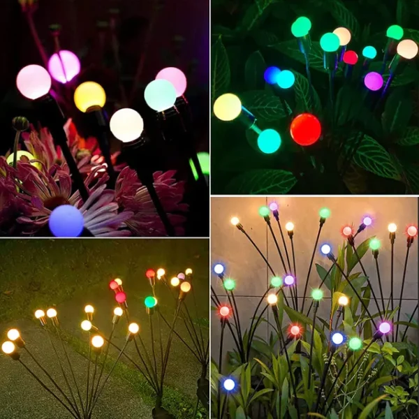 SET 2 x Lumini Solare Licurici 12 bulbi pentru Gradina Rezistente la Apa