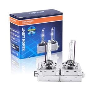 Set X2 becuri Xenon D1S White auto pentru Far, suport metalic, 35W, 6000K