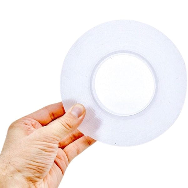 Bandă Dublu Adezivă Nano Magic Tape din Silicon, Reutilizabilă și Transparentă  1 + 1 - imagine 4