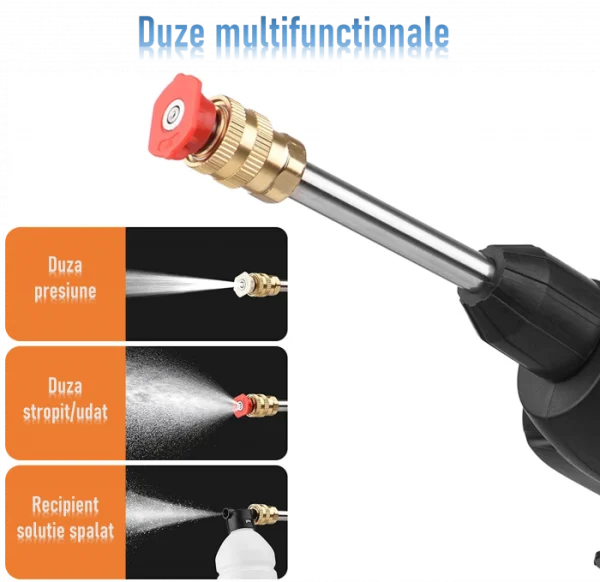 Aparat PORTABIL de spalat cu presiune, acumulator inclus. - imagine 5