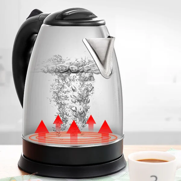 Cana Fierbator Scarlett, Inox, 1500W, 2 L, Declansare Automata, Inox/Negru - imagine 3