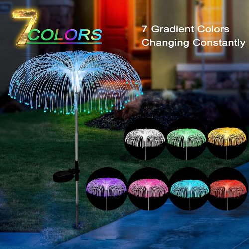 SET 2 x Lampa Solara Gradina Tip Palmier/Meduza RGB