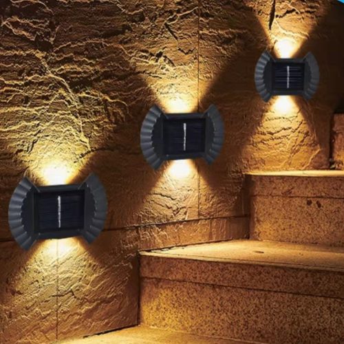 Set LED Solar cu Lumina Bidirectionala