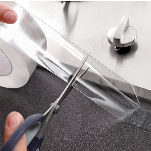 Bandă Dublu Adezivă Nano Magic Tape din Silicon, Reutilizabilă și Transparentă  1 + 1 - imagine 3