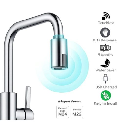 Cap robinet Smart cu senzor de miscare, 400mAh, autonomie 6-9 luni, cromat