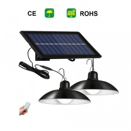 Lampa Solara 2 Abajur de Interior Exterior cu Telecomanda