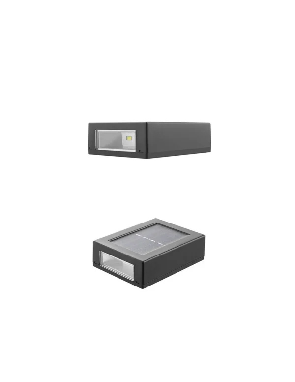 Set X2 Lampi Solare pentru Perete Exterior, Iluminare sus-jos, Lumina calda - imagine 3