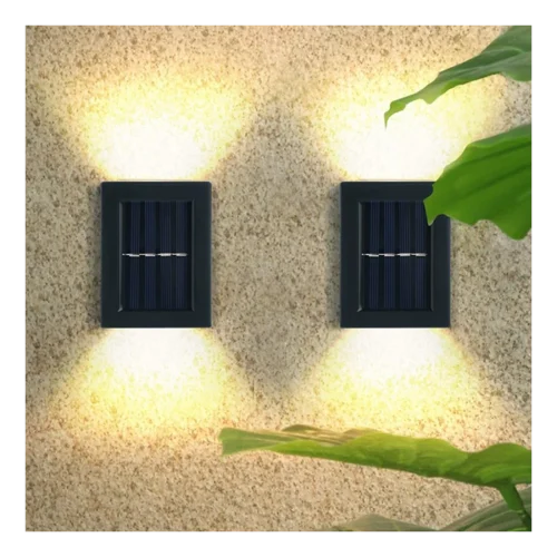 Set X2 Lampi Solare pentru Perete Exterior, Iluminare sus-jos, Lumina calda