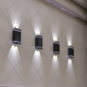 Set 4x Lampi Solare De Perete Cu Led Bidirectional