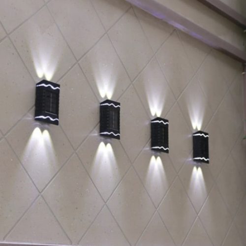 Set 4x Lampi Solare De Perete Cu Led Bidirectional