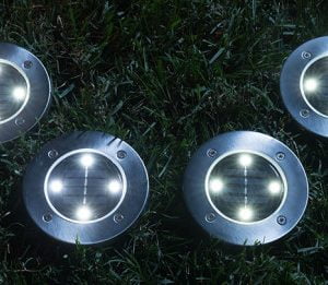 Set 4X Lampi Solare Pentru Sol cu 4 LED